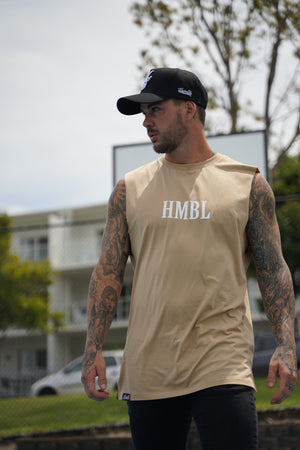 Block Muscle Tee Brown