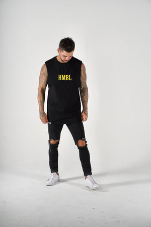 Block Muscle Tee Black