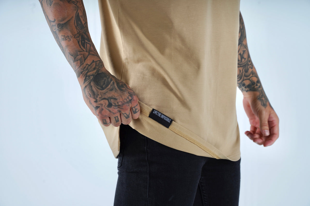 Block Muscle Tee Brown