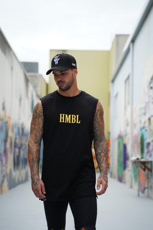 Block Muscle Tee Black